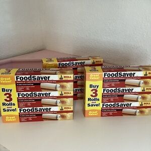 Food saver 11”x18” Roll Pack Of 3 Each Box, Lot Bundle Of 3 Boxes Of 3 Totalof 9